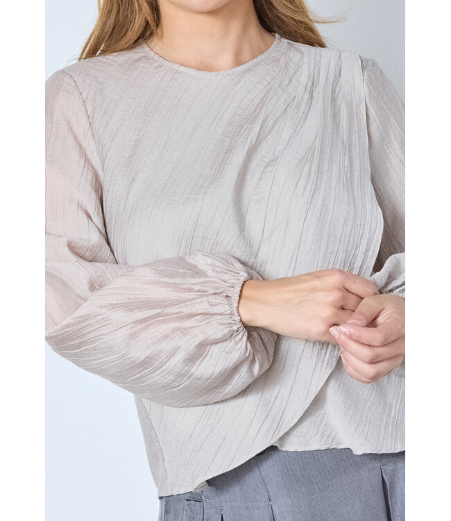 Co'Couture Blouse drape Conny, Mink