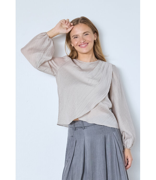 Co'Couture Blouse drape Conny, Mink