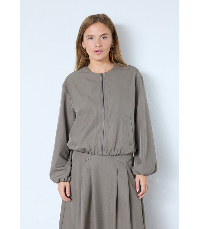 Co'Couture Jacket Luna balloon zip, Walnut