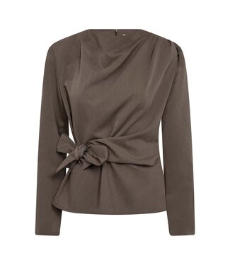 Co'Couture Blouse Tenga pleat, Walnut