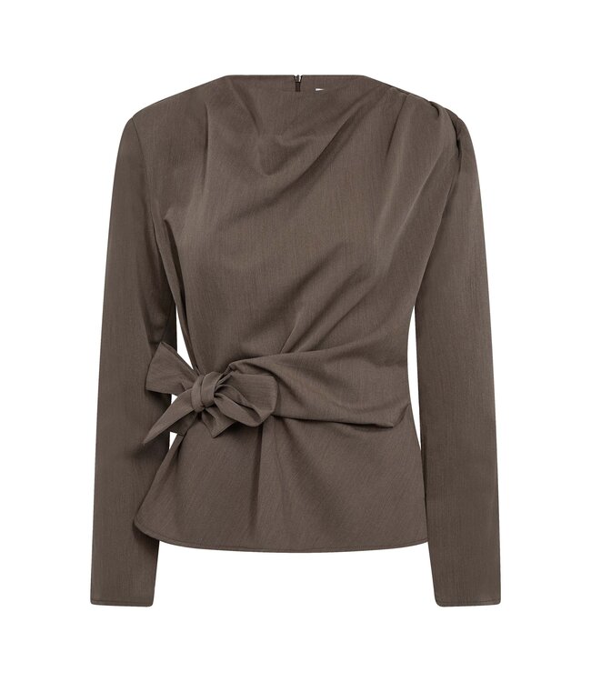 Co'Couture Blouse Tenga pleat, Walnut