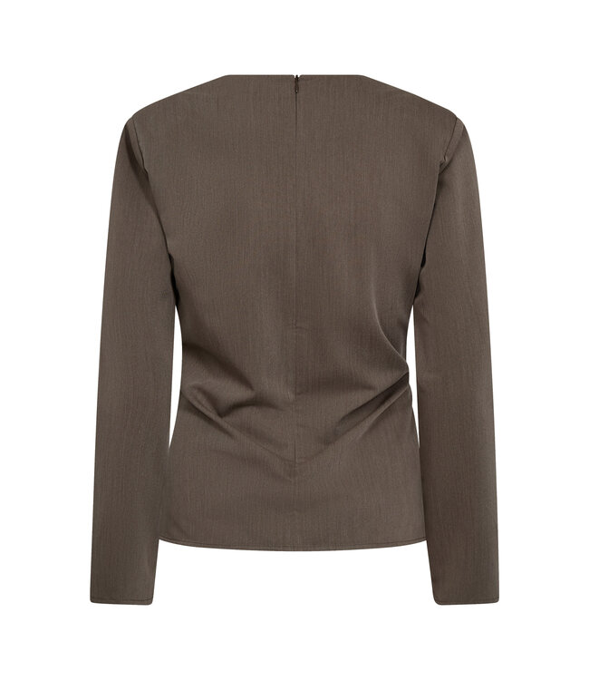 Co'Couture Blouse Tenga pleat, Walnut