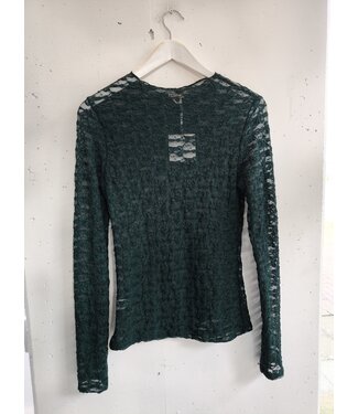 selectedbystijldepartment Longsleeve stretch lace lines, Dark green