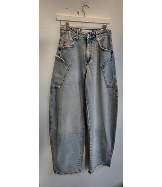 selectedbystijldepartment Jeans barrel pockets, Light vintage blue