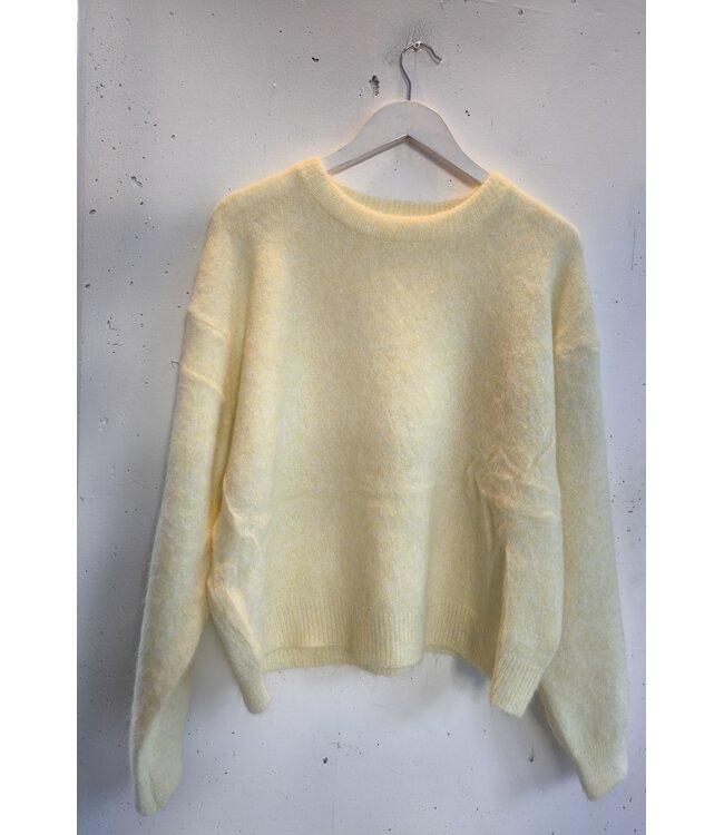 selectedbystijldepartment Sweater knitted melange, Butter Yellow