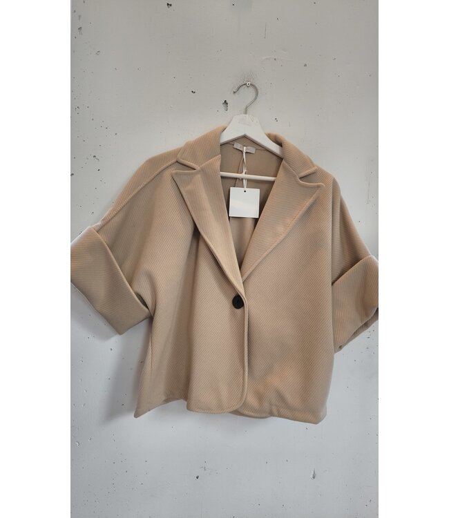 selectedbystijldepartment Jacket short midi sleeve, Ecru