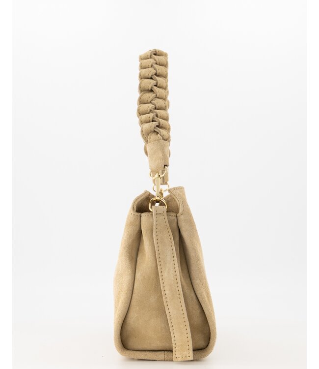 selectedbystijldepartment Bag square braided suede, Sand