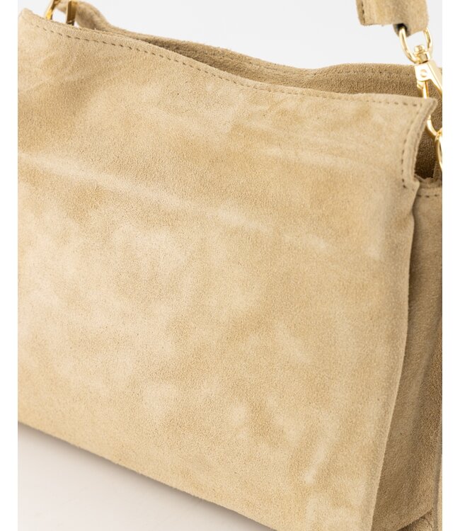 selectedbystijldepartment Bag square braided suede, Sand
