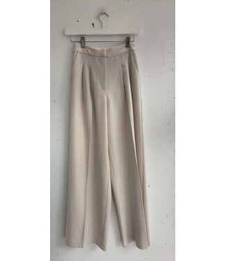 selectedbystijldepartment Pants pleated elastic (SET), Ecru