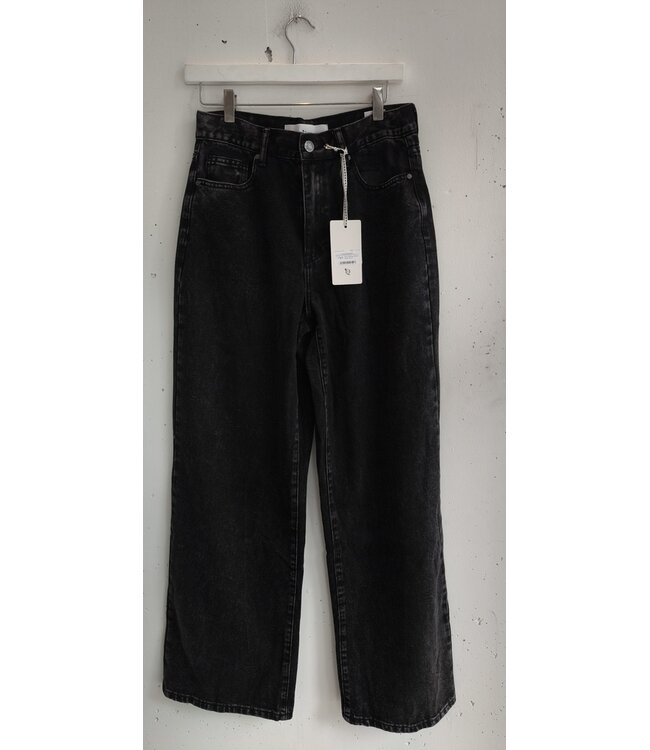 selectedbystijldepartment Jeans wide leg, Washed vintage black