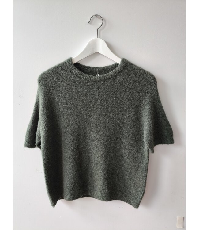 selectedbystijldepartment Sweater midi baby alpaca, Khaki