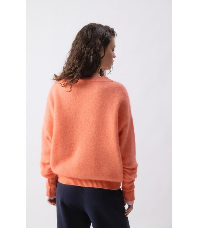 American Vintage Sweater VITO18EE, Salmon melange