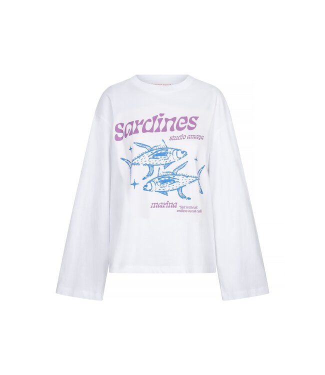 Studio Amaya T-shirt Sardines, White
