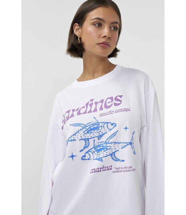 Studio Amaya T-shirt Sardines, White