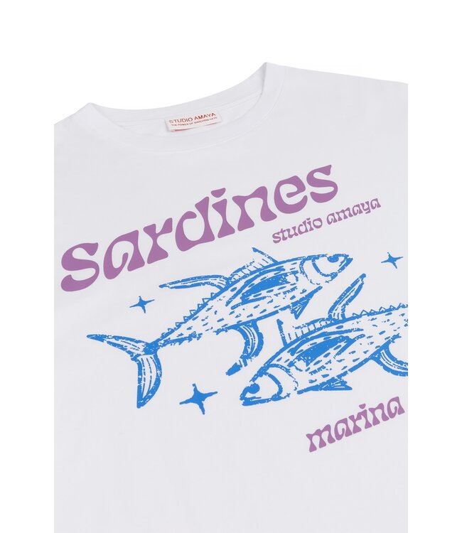 Studio Amaya T-shirt Sardines, White