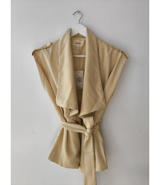 selectedbystijldepartment Gilet blazer trench, Light yellow