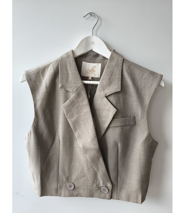 selectedbystijldepartment Gilet cropped, Taupe