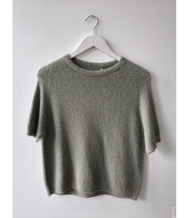 selectedbystijldepartment Sweater midi baby alpaca, Sage green