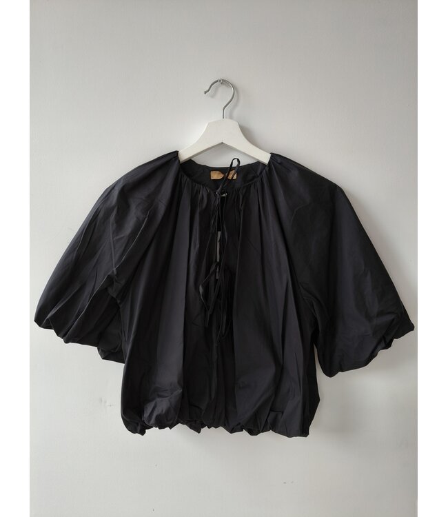 selectedbystijldepartment Top blouse balloon, Black