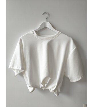 selectedbystijldepartment T-shirt cropped balloon, White
