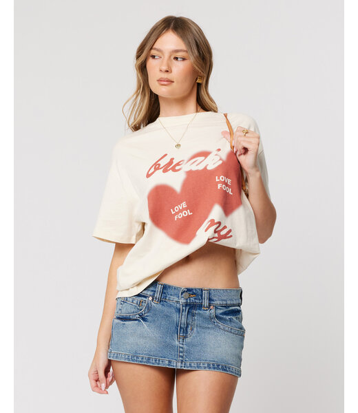 Abrand T-shirt Break my heart, Porcelian