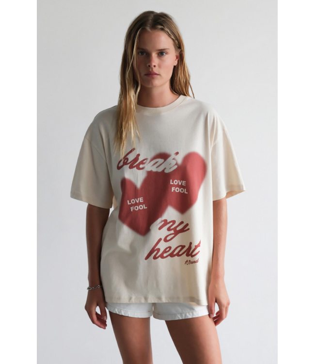 Abrand T-shirt Break my heart, Porcelian