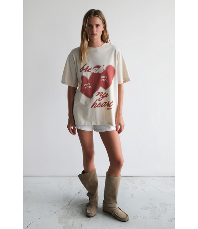 Abrand T-shirt Break my heart, Porcelian