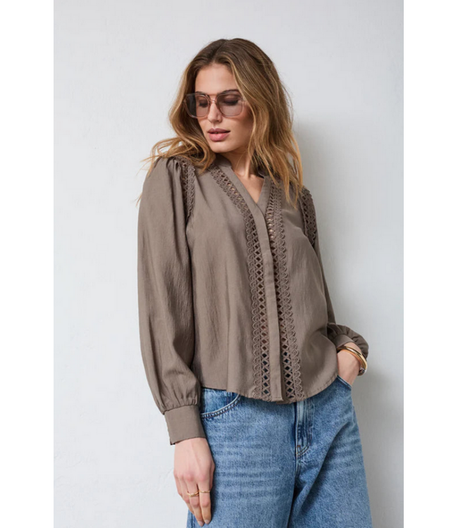 Co'Couture Shirt Notis lace, Walnut