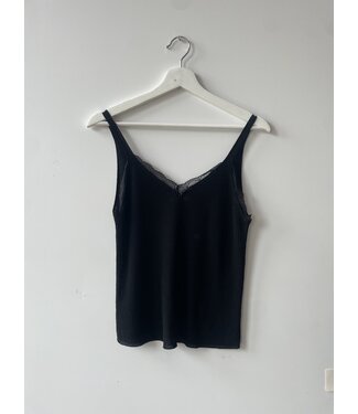 selectedbystijldepartment Singlet knitted lace, Black