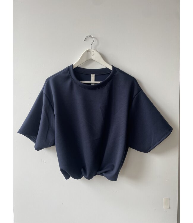 selectedbystijldepartment T-shirt cropped balloon, Navy