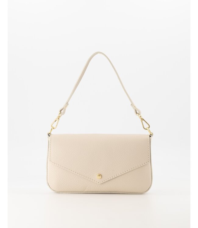 selectedbystijldepartment Bag mini flap button, Ecru
