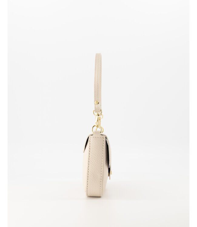 selectedbystijldepartment Bag mini flap button, Ecru