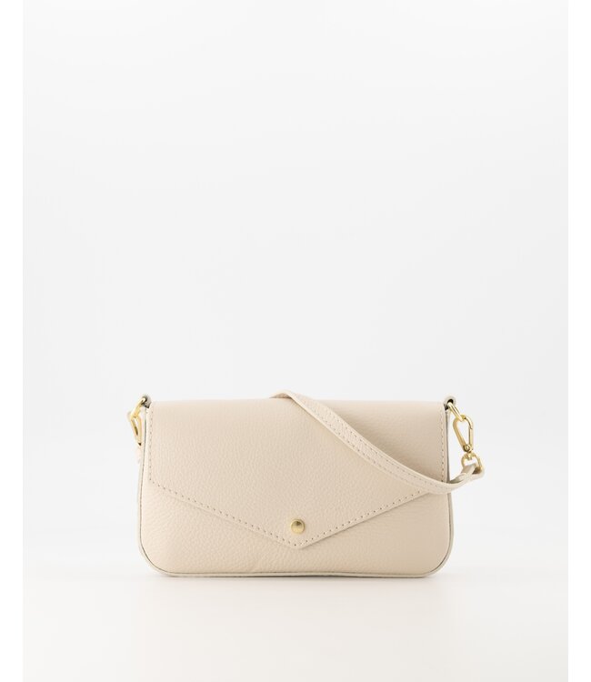selectedbystijldepartment Bag mini flap button, Ecru