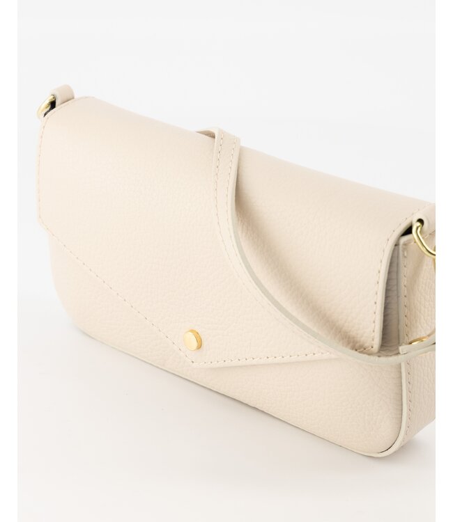 selectedbystijldepartment Bag mini flap button, Ecru