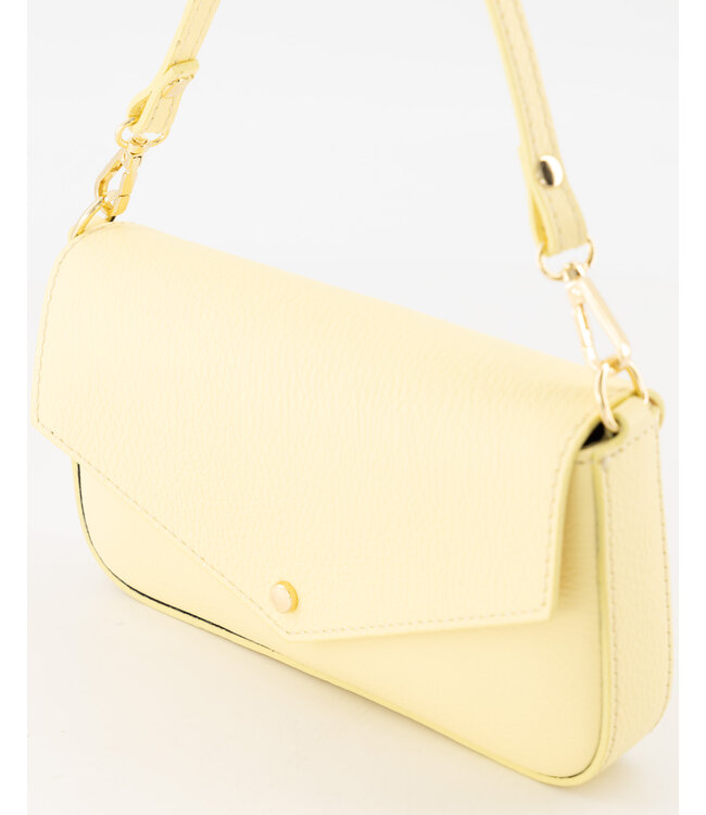 selectedbystijldepartment Bag mini flap button, Butter yellow