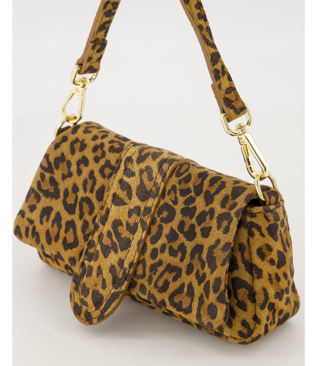 selectedbystijldepartment Bag mini elongated flap, Leopard