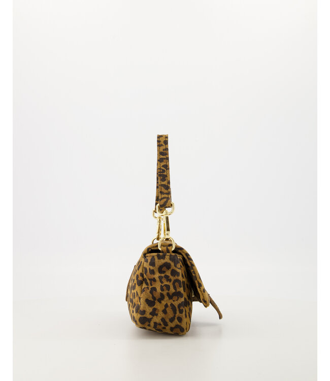 selectedbystijldepartment Bag mini elongated flap, Leopard