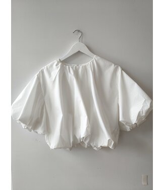 selectedbystijldepartment Blouse top balloon crispy, White