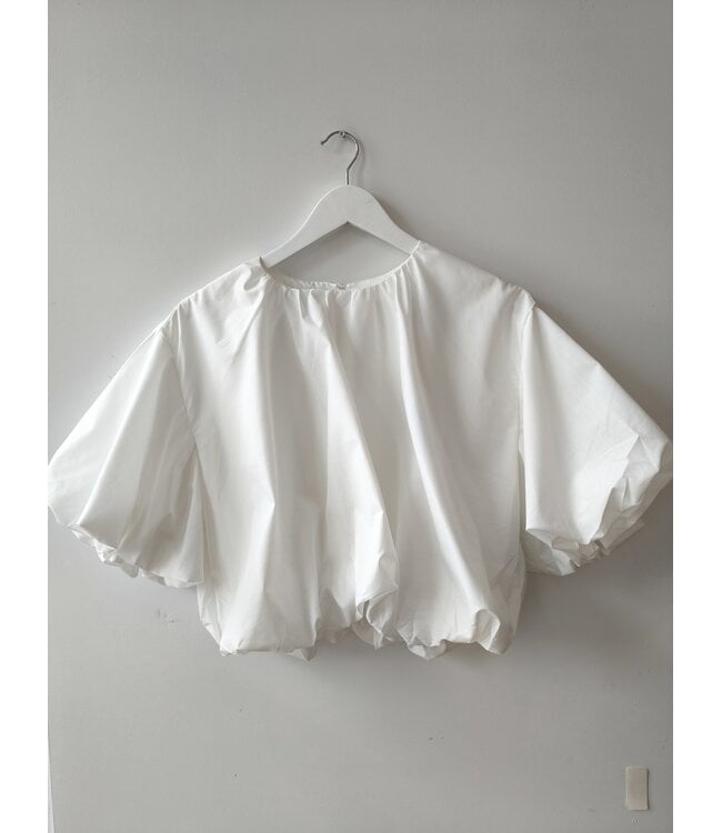 selectedbystijldepartment Blouse top balloon crispy, White
