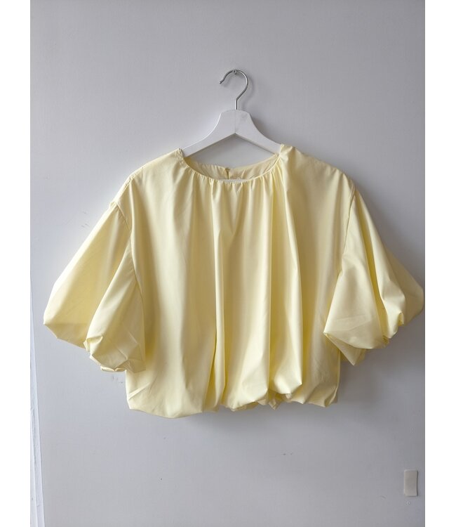 selectedbystijldepartment Blouse top balloon crispy, Butter yellow