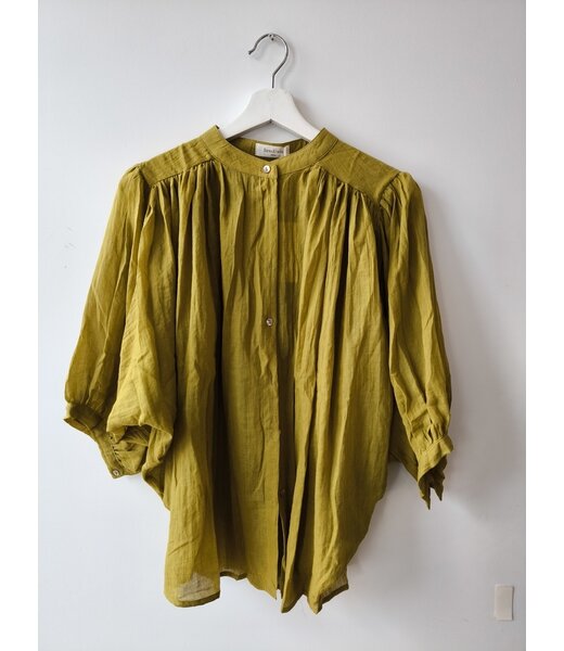 selectedbystijldepartment Blouse light cotton wide, Bright Olive