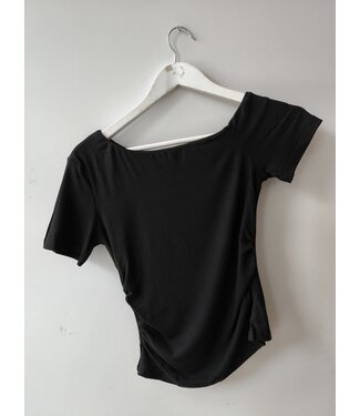 selectedbystijldepartment T-shirt stretch smocked, Black