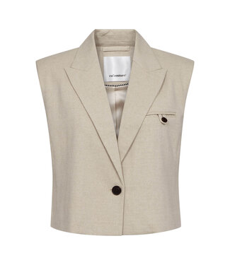 Co'Couture Vest Leena linen, Bone