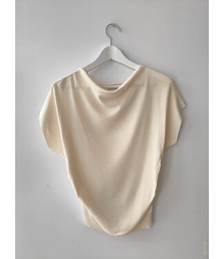 selectedbystijldepartment Top stretch viscose waterfall, Cream
