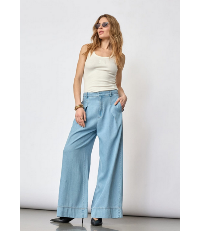 Co'Couture Pants Tilly Pleat, Fade Denim
