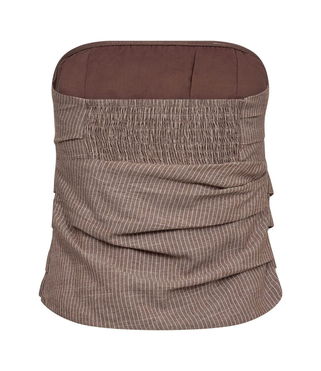 Co'Couture Top Jiho Stripe Tube , Brown