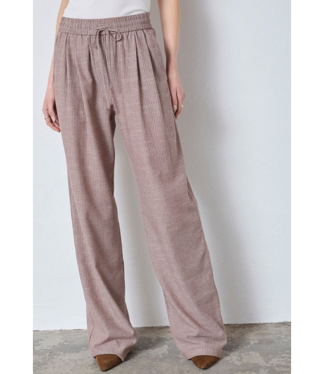 Co'Couture Pants Jiho Stripe, Brown