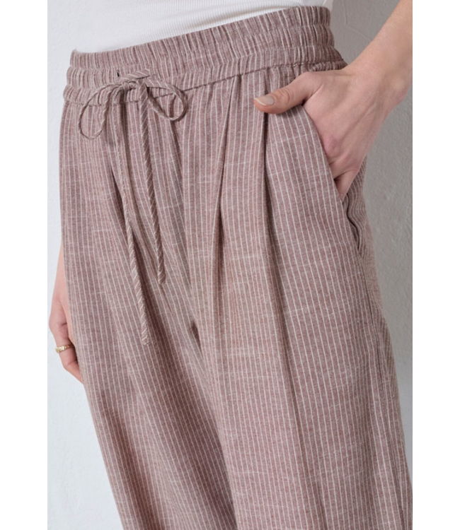 Co'Couture Pants Jiho Stripe, Brown