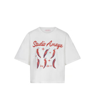 Studio Amaya T-shirt Pepper, White