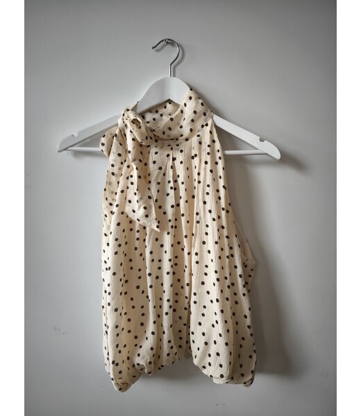 selectedbystijldepartment Top halter dots, White black